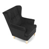 AK-388 BK2 - Křeslo ušák, černá látka, AK-388 BK2