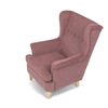 AK-388 PINK2 - Křeslo ušák, růžová látka, AK-388 PINK2