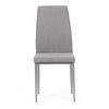 DCL-379 LAN2 - Židle jídelní, lanýžová látka, šedé kovové nohy