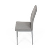DCL-379 LAN2 - Židle jídelní, lanýžová látka, šedé kovové nohy