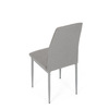 DCL-379 LAN2 - Židle jídelní, lanýžová látka, šedé kovové nohy