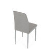 DCL-379 LAN2 - Židle jídelní, lanýžová látka, šedé kovové nohy
