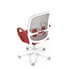KA-S425 RED - Židle kancelářská, bílý plast, šedý MESH a červená látka, plastový kříž, houpací mechanismus.