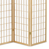 EF-E803 NAT - Paraván dřevěný 3 dílný, masiv smrk, bílá netkaná textilie, přírodní odstín