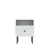 Noční stolek 1S ALMONTE bílá/černá
