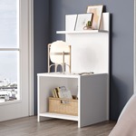 Otevřený noční stolek, bílý