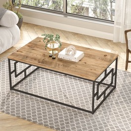 DURANT designový konferenční stolek 12, borovice/černý kov