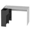 BUNBURY rohový psací stůl, bílá / antracit