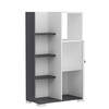 TUMUT skříňka s regálem, antracit / bílá
