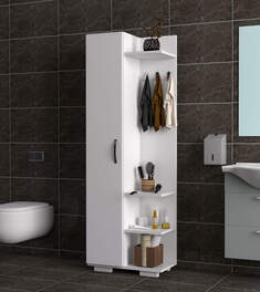 VIRGIL komoda s věšákem, bílá