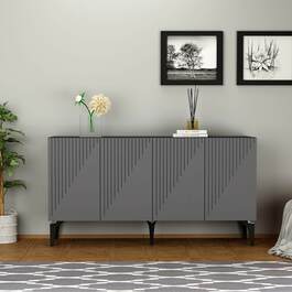 FRITZ čtyřdveřová komoda, antracit