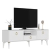 BIRCH TV stolek na nožičkách, bílá