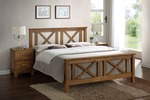 Postel + 2 ks noční stolek TEXAS II 180x200 cm barva teak