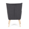AK-314 GREY2 - Křeslo, potah šedá manšestrová látka, dřevěné nohy, masiv kaučukovník