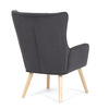AK-314 GREY2 - Křeslo, potah šedá manšestrová látka, dřevěné nohy, masiv kaučukovník