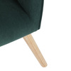 AK-314 GRN2 - Křeslo, potah zelená manšestrová látka, dřevěné nohy, masiv kaučukovník