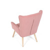 AK-314 PINK2 - Křeslo, potah růžová manšestrová látka, dřevěné nohy, masiv kaučukovník