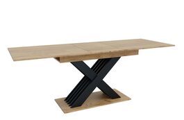 Jídelní stůl rozkládací VARIKA dub kraft zlatý/antracit