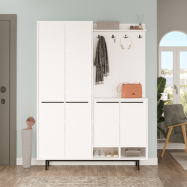 VALTIERA předsíňová stěna se skříní, bílá