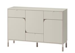 Komoda 3-dvéřová se zásuvkami SPOLETO kašmír/dub lanýž