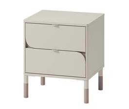Noční stolek se zásuvkami SPOLETO kašmír/dub lanýž