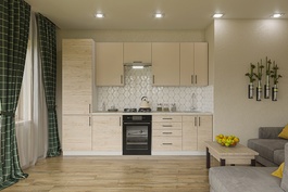 Kuchyňská linka HORLY 2 280 cm satin/light rockford hickory