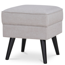 AK-A1316 CRM2 - Taburet, krémová látka, nohy buk