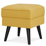 AK-A1316 YEL2 - Taburet, žlutá látka, nohy buk