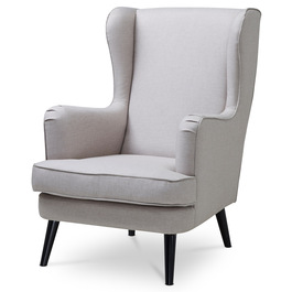 AK-A1318 CRM2 - Křeslo, krémová látka, nohy buk