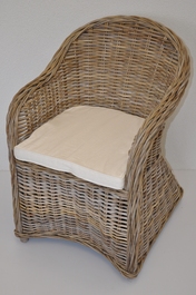 Křeslo Roma ratan Kubu grey