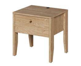 Noční stolek se zásuvkou a USB vstupem SOLIERA dub olejovaný