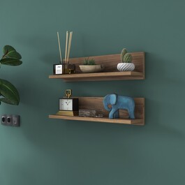 PATONE 2x závěsná police, ořech