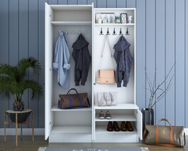 TIBERIO předsíňová stěna, bílá