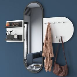 VILANOVA předsíňová sestava se zrcadlem, bílá