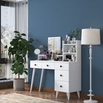 LEVICO toaletní stolek se zrcadlem, bílá