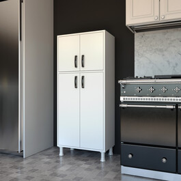 TRONZANO čtyřdveřová komoda, bílá