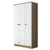 GAVARDO šatní skříň se šuplíkem, ořech/bílá