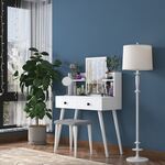 MACERATA toaletní stolek se zrcadlem, bílá