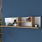 BENEVENTO nástěnná police, bílá/ořech