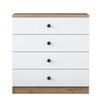 LEONESA šuplíková komoda, ořech/bílá