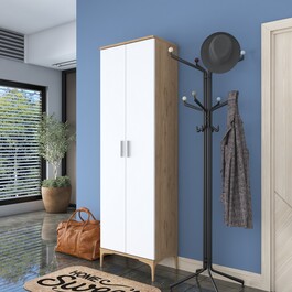 REGIO policová skříň, ořech/bílá