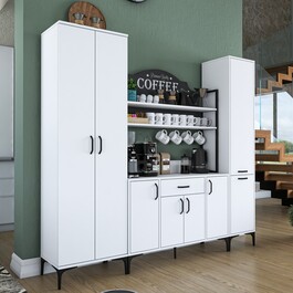 SPIRANO multifunkční policová skříň, bílá