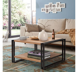 ODERZO konferenční stolek, borovice/černá