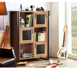 CODOGNO vysoká komoda, borovice/černá