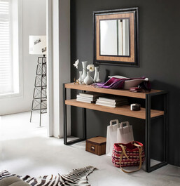 OFIDA konzolový stolek, borovice/černá