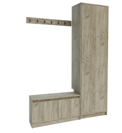 Předsíňová stěna JACOB 150 dub kraft šedý