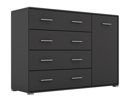 Komoda 1D4S EMONAK šedý grafit