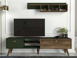 GUAPORE orientální obývací stěna, ořech/sardunia