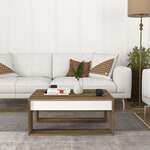 FRAGOSO konferenční stolek, bílá/ořech