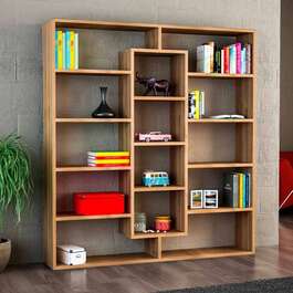 BULDAN designová knihovna, ořech